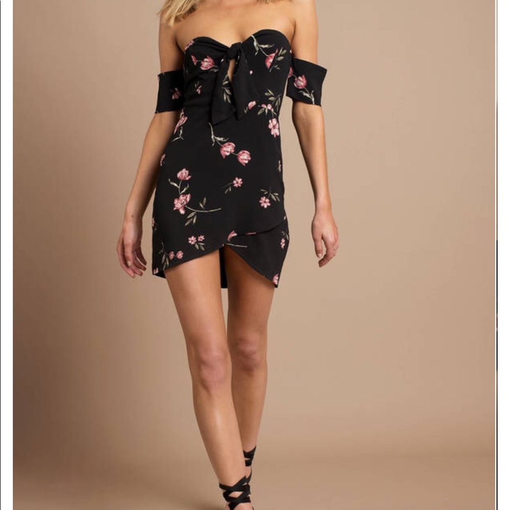 Tobi floral black dress